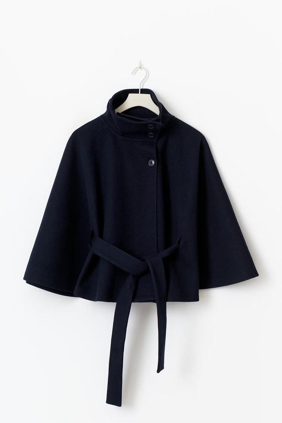 Beatrix | Belted Cape Jacket with High Collar