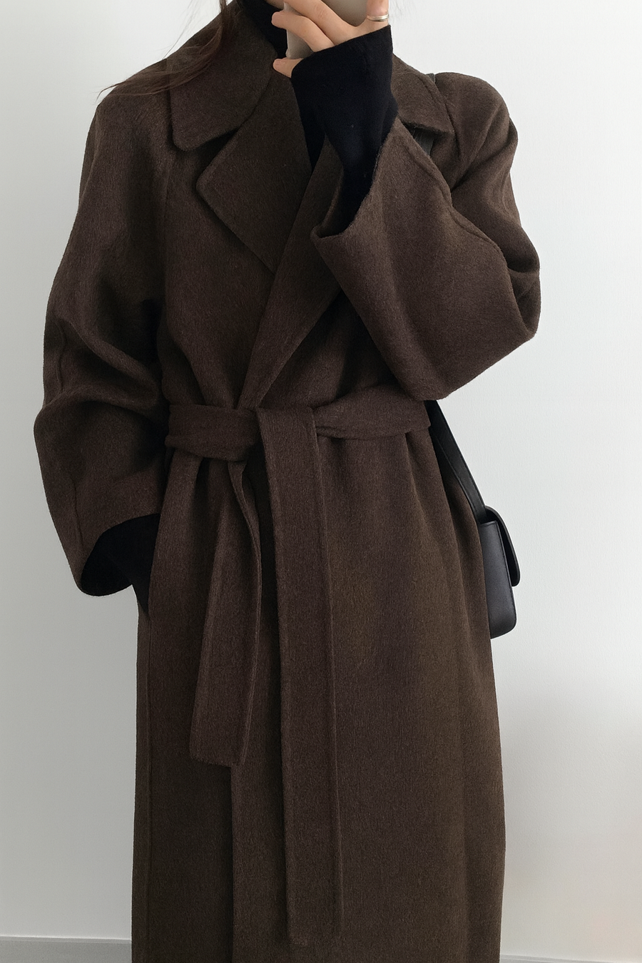 Wilhelmina | Long Wrap Belted Coat