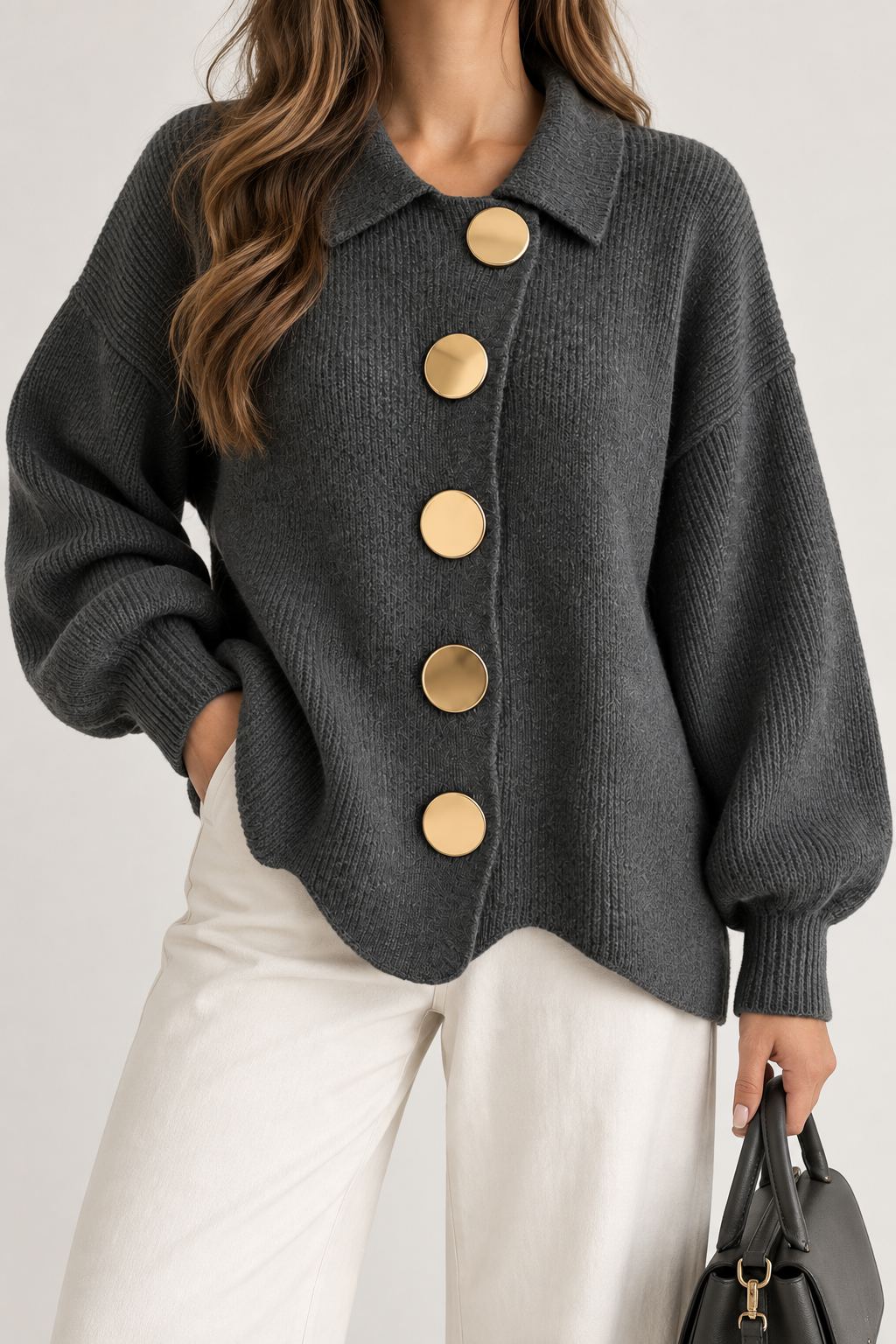 Isadora™ | Oversized Collared Cardigan