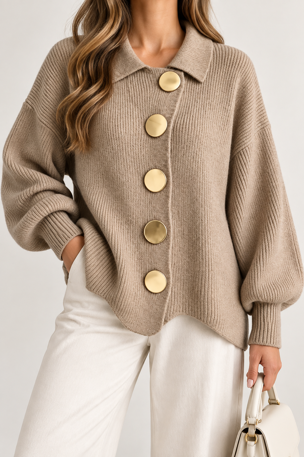 Isadora™ | Oversized Collared Cardigan