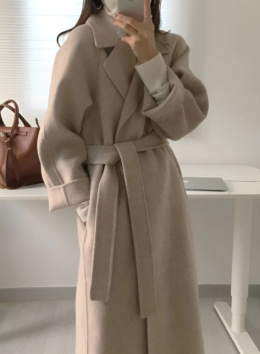 Wilhelmina | Long Wrap Belted Coat