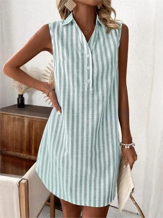 Frenzi - Striped Shirt Dress