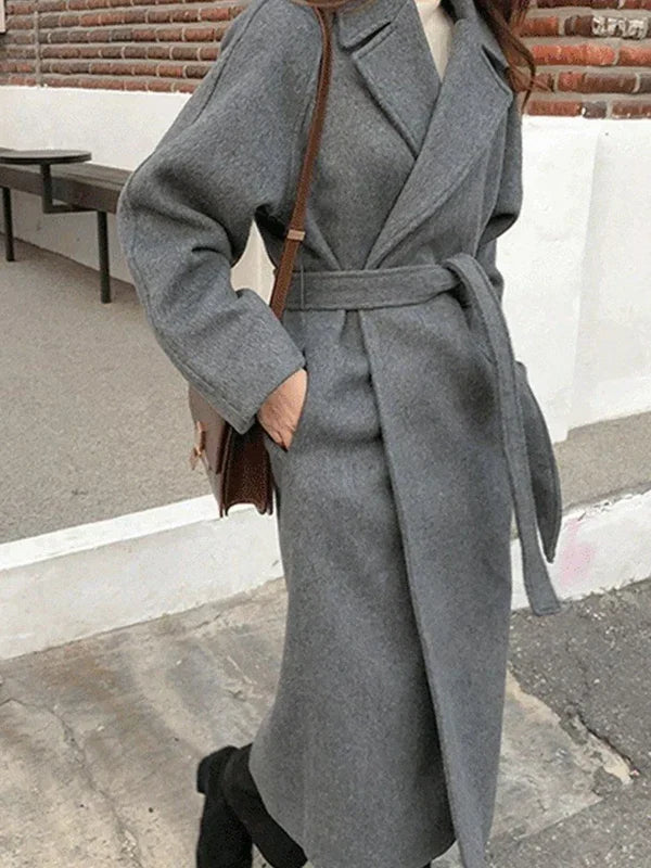 Wilhelmina | Long Wrap Belted Coat